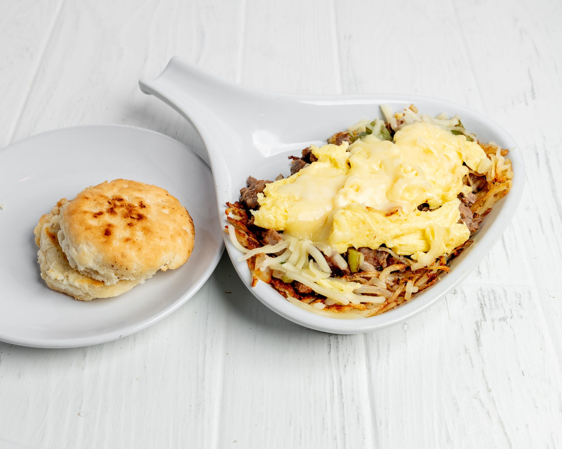 Skillets, omelets, and sweet plates
